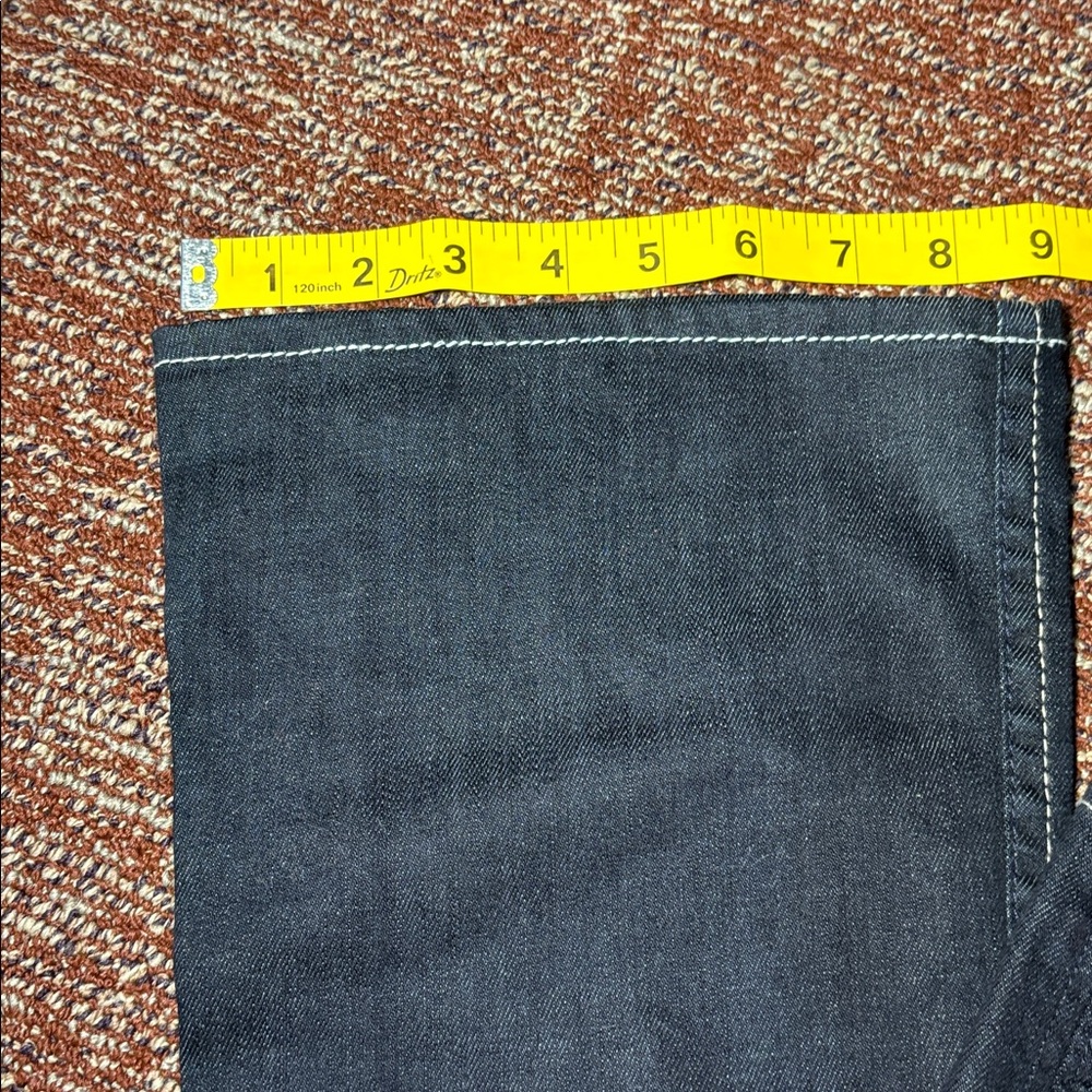 Vintage Y2K Hudson dark wash low rise flap pocket flare leg denim women’s 25 - Picture 13 of 14